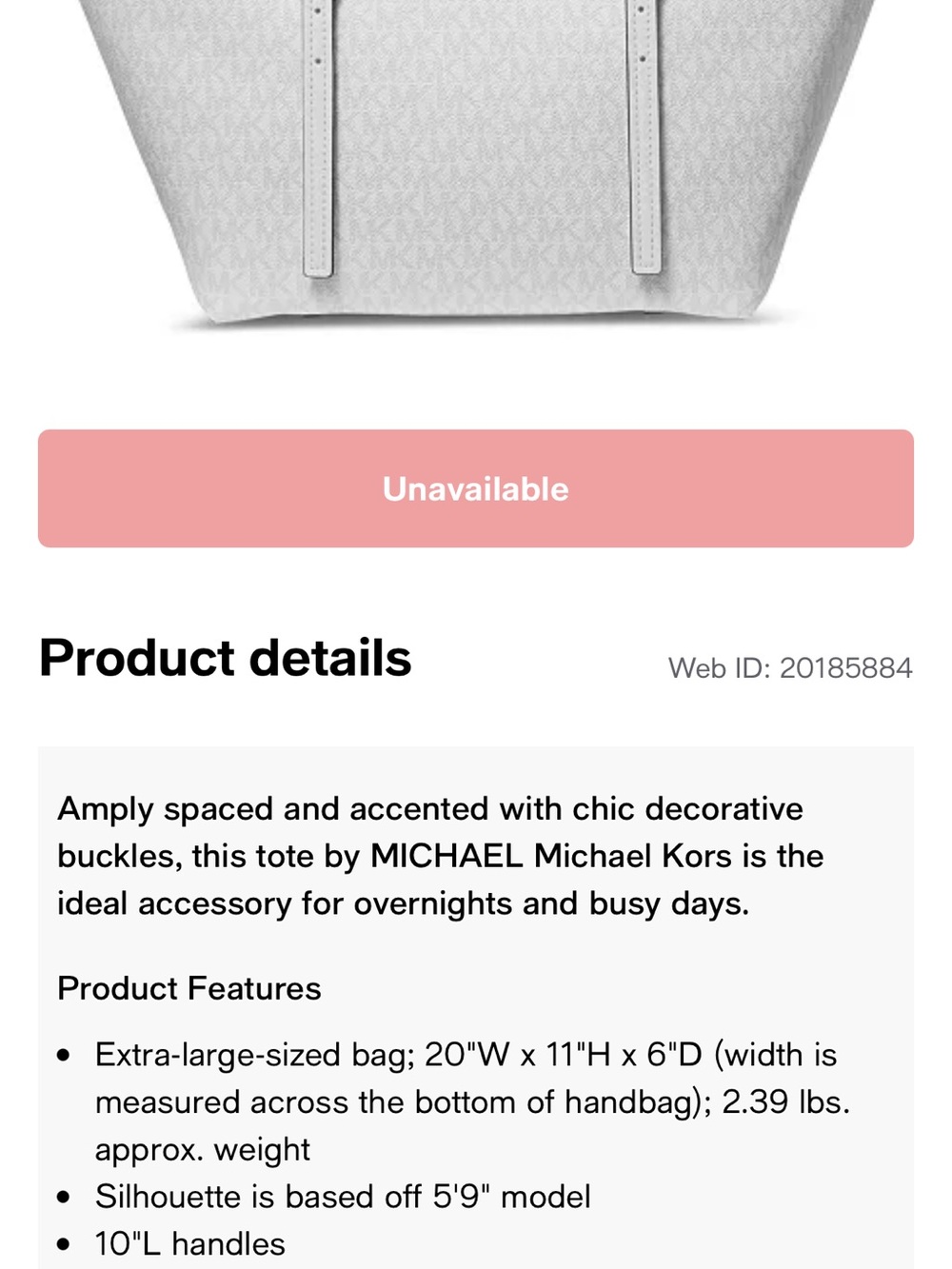MICHAEL Michael Kors White Signature Jacquard Tote